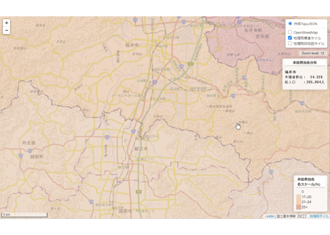 福井県：PowerBI&ローカルHTML向けH31年行政区域TopoJSON