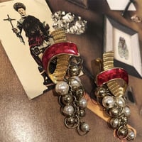 "クリムゾン”イヤリング