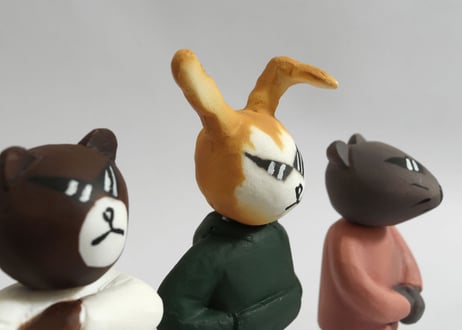 猪原秀陽 バッドアニマルズのフィギュア 3体セット