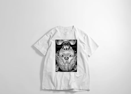 [キャンセル分再販] キャットタング鈴原 さちおくん スカル Tシャツ  [夏休みまんがTシャツまつり]