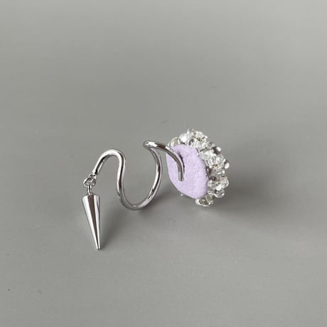 クリアシルバー*【ear cuff 一粒】