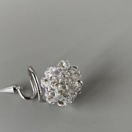 クリアシルバー*【ear cuff 一粒】