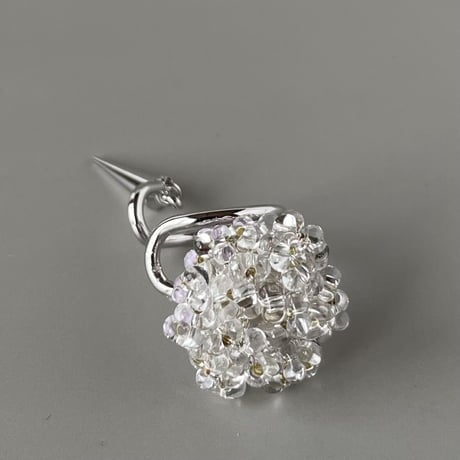 クリアシルバー*【ear cuff 一粒】