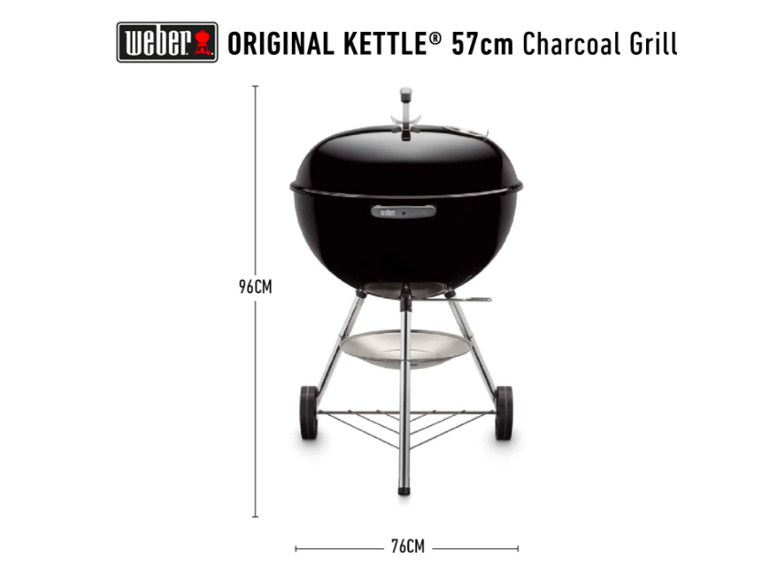 【今週限定値下】Weber チャコールグリル温度計付き57cmハイグレードモデル コンパクトケトル チャコールグリル57cm / 温度計付 | Compact