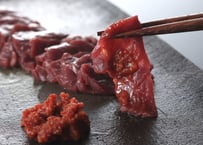 【御中元・ギフトに】会津ブランド馬刺しもも100gヒレ100g＋自家製辛味噌・あごだし醤油付