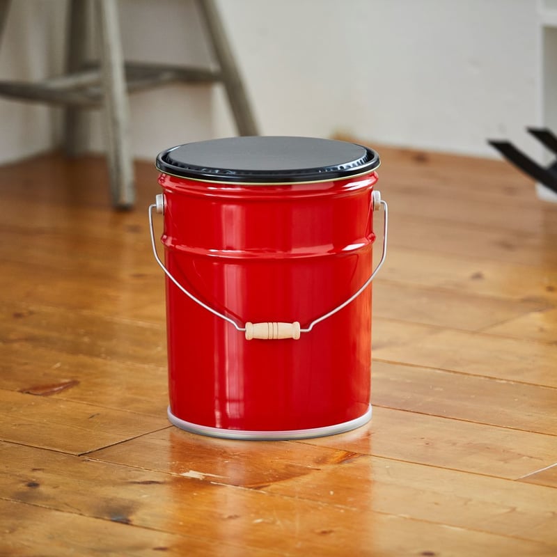 昭和レトロ アサヒスーパードライ ペール缶 チェア 収納 レッド カラーペール（レッド） | Japan Pail