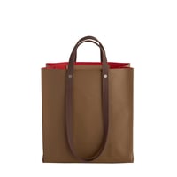 TWIST-SHOPPER Small #CAMEL × CORAL PINK