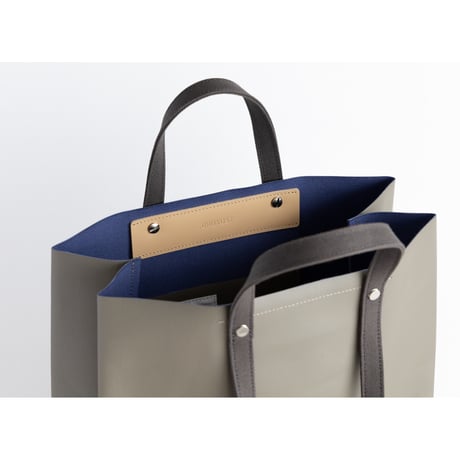 TWIST-SHOPPER Small #GRAY × MARINE BLUE