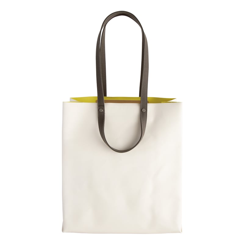 TWIST-SHOPPER Medium #IVORY × LIME | .URUKUST