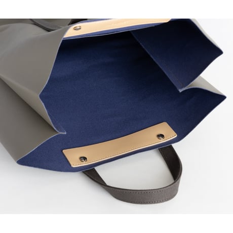 TWIST-SHOPPER Small #GRAY × MARINE BLUE