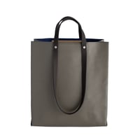 TWIST-SHOPPER Medium #GRAY × MARINE BLUE