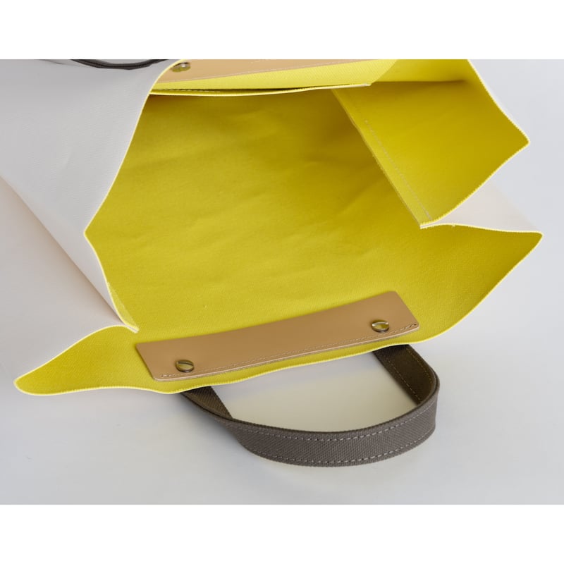 TWIST-SHOPPER Medium #IVORY × LIME | .URUKUST