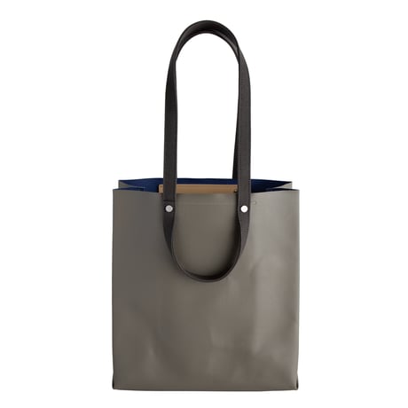 TWIST-SHOPPER Small #GRAY × MARINE BLUE