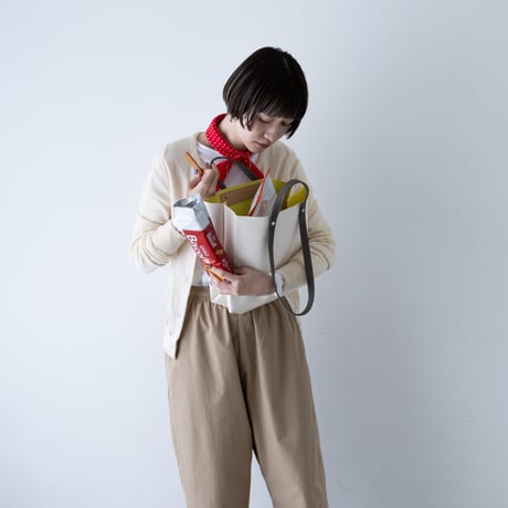 TWIST-SHOPPER Small #CAMEL × CORAL PINK