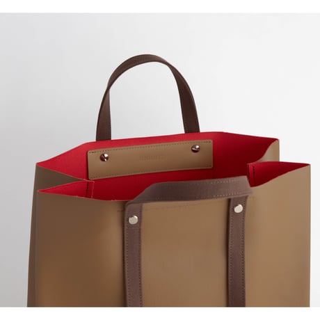 TWIST-SHOPPER Small #CAMEL × CORAL PINK