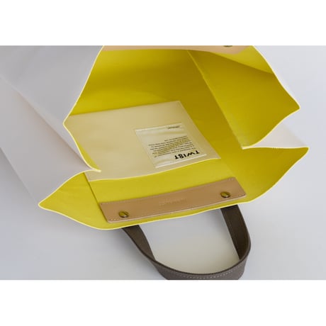 TWIST-SHOPPER Small #IVORY × LIME