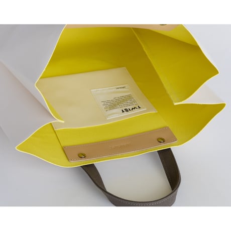 TWIST-SHOPPER Medium #IVORY × LIME