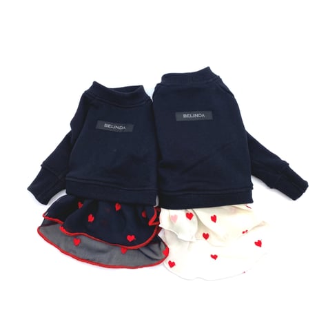 sweat×heart one-piece【black×black】