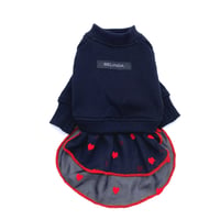 sweat×heart one-piece【black×black】