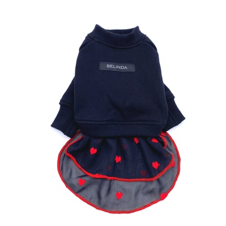 sweat×heart one-piece【black×black】