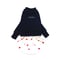 sweat×heart one-piece【black×white】