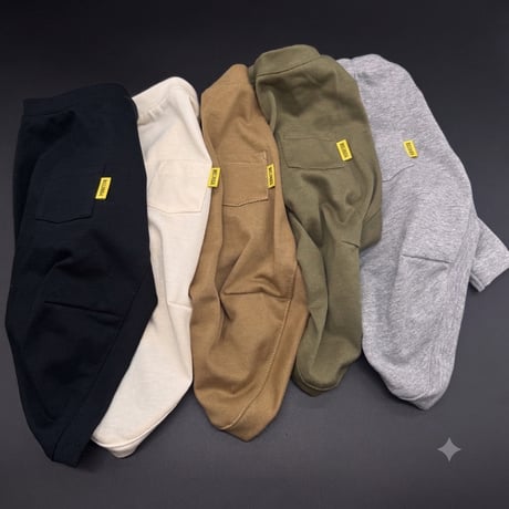 BASIC Pocket long T-shirt【vanilla】