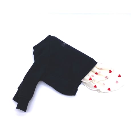 sweat×heart one-piece【black×white】