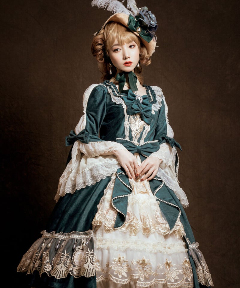 ハンドメイド　ワンピース　エリザベスop風　 100size　ロリィタ ハンドメイド ワンピース エリザベスop風 100size ロリィタ 独特