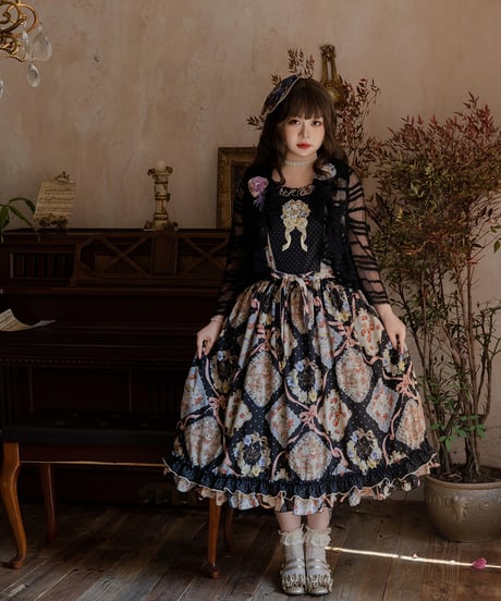 Miss Point 猫とバラのお茶会 ロリィタドレス JSK  [LO984]