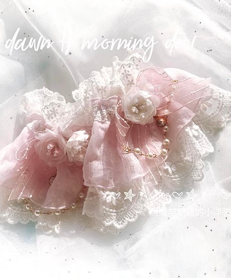 Dawn & Morning Dew Lolita / 朝露の花嫁 クラシックロリィタ アクセサリー （サックス、ピンク、白） [LO917]