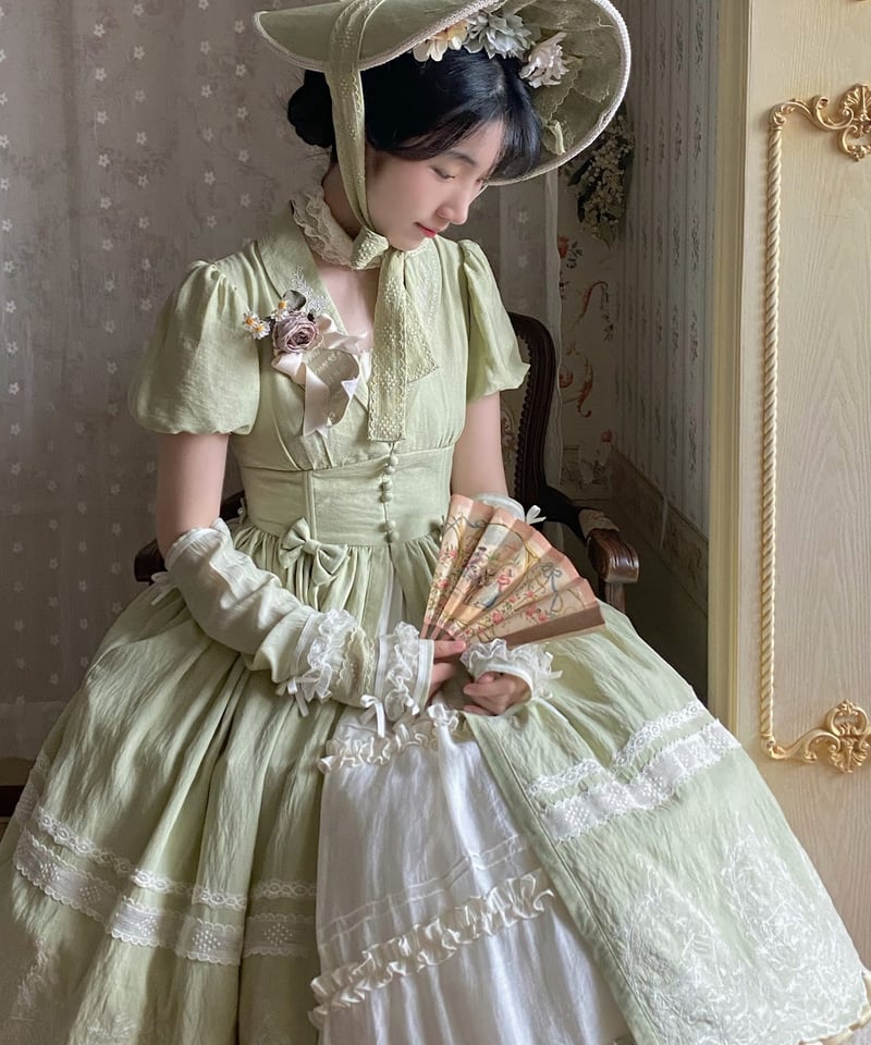 ZJStory 十四行詩 クラシック ロリィタドレス 前あきワンピース ZJStory 十四行詩 クラシック ロリィタドレス 前あきワンピース