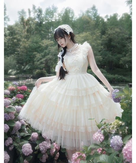with PUJI / 象牙の塔 ロリィタドレス ワンピース、JSK  [LO1099]