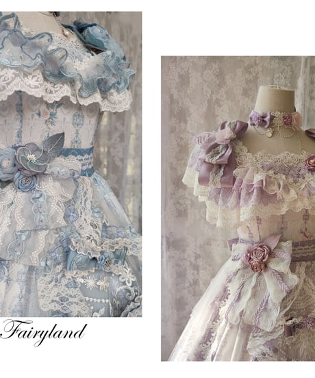 二匹の田園猫Lolita / Key to the Fairyland ロリィタドレス ワンピース  フルセット[LO493]