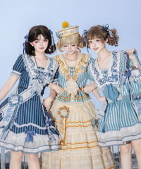 Twin Bears / アンティークマリンベア ロリィタドレス OP、ブラウス＋スカート① [LO1605]