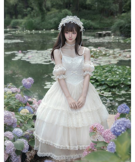 with PUJI / 象牙の塔 ロリィタドレス ワンピース、JSK  [LO1099]
