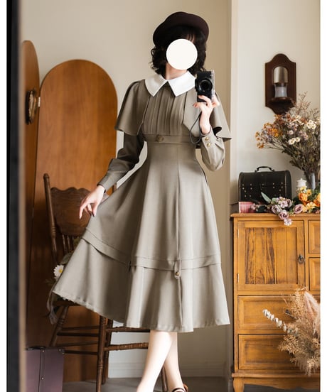 Forest Wardrobe 森林のアンティークチェスト ケープ付きワンピース [LO1286]