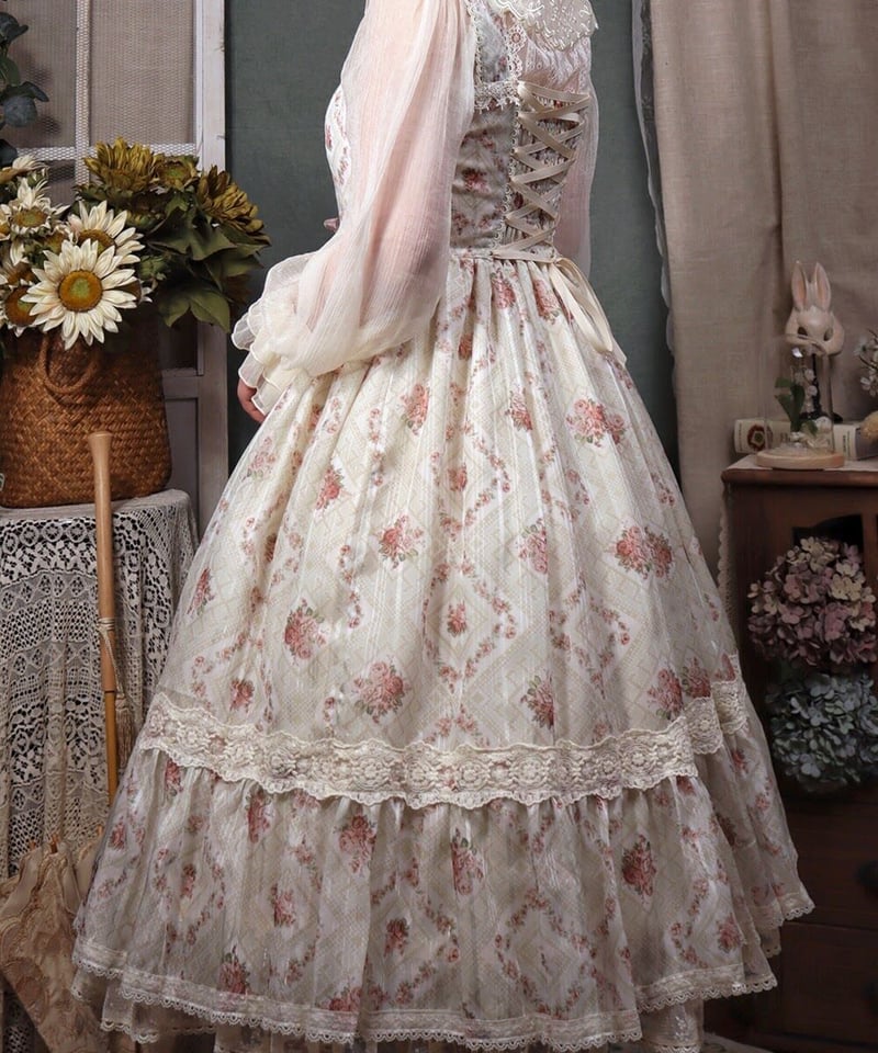 Miss Point 木香薔薇 1.0 レース/花柄 ロング ロリィタドレス JSK [LO2