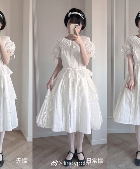 WhitalAlley / Whisper of Pleats コットン ツイストサスペンダースカート＋ブラウス [LO548]