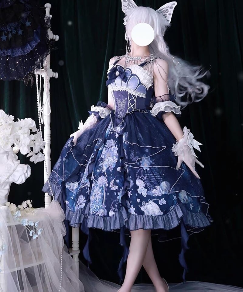 Lolita樱洛芙原创 水母 JSKセット [LO815] | Roses on the R