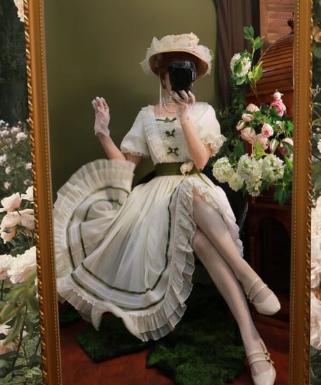 二十四会Lolita 静かな時間 シフォン ロングワンピース [LO567]