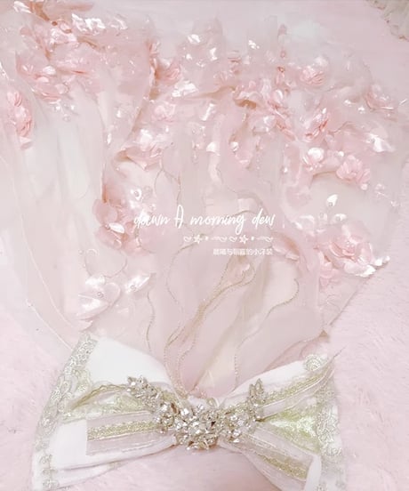 Dawn & Morning Dew Lolita / 朝露の花嫁 クラシックロリィタ アクセサリー （サックス、ピンク、白） [LO917]