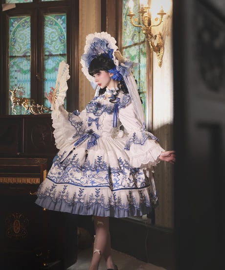 Bramble Rose /  磁韻華章コレクション 蝶恋青花 ロリィタドレス ワンピース set [LO1431]