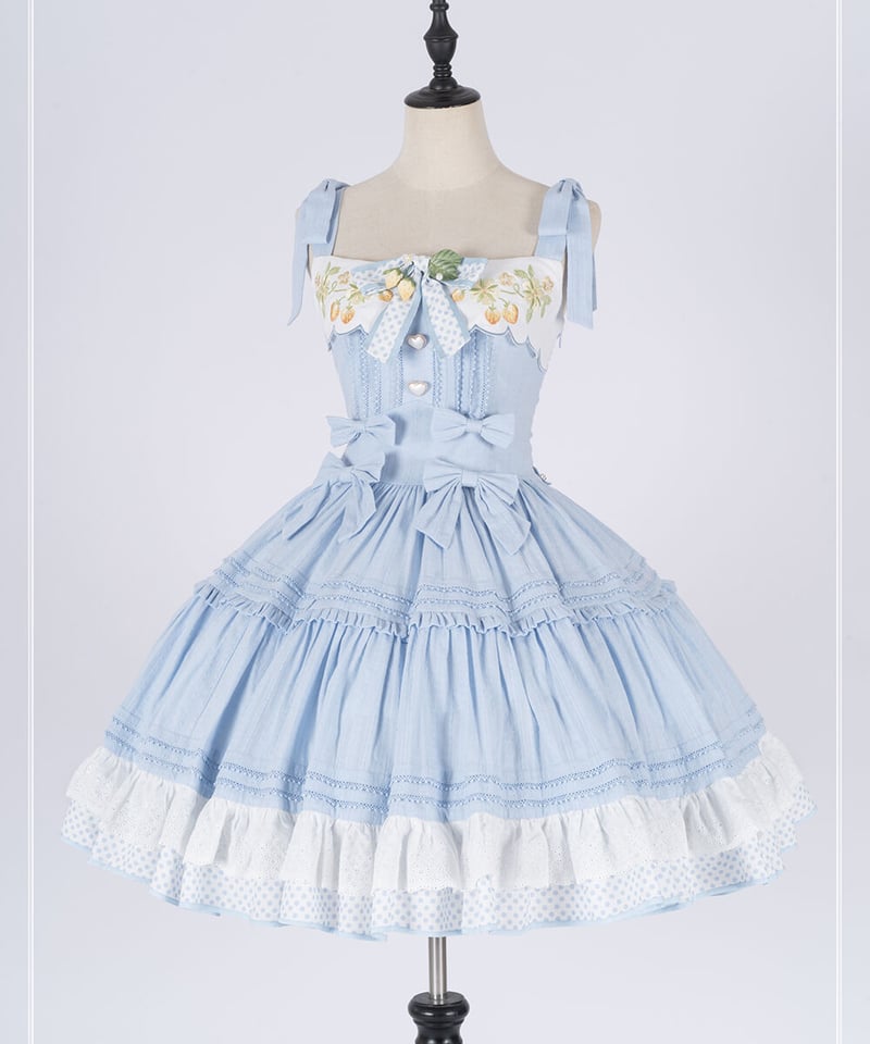 JSK セット「2025年春」Lサイズ 花柄 甘ロリ 一度試着のみ 美品 q2106llt187.jpg