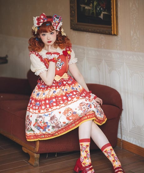 Miss Point / with kitty  フライングスリーブJSK [LO805]