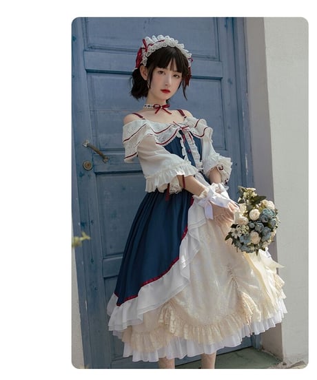 with PUJI  白雪姫OP ロリィタ  ドレス[LO497]