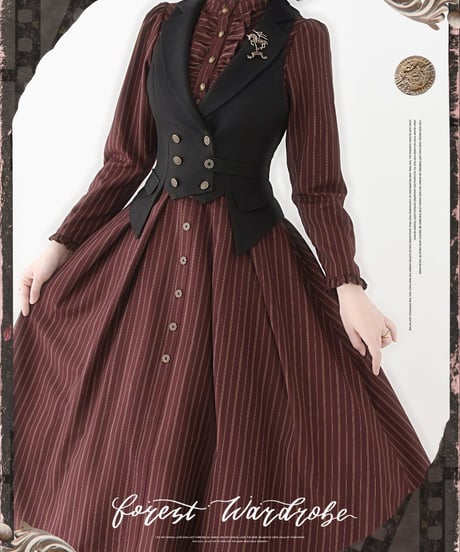 Forest Wardrobe / 森の古城 ワンピース、ベスト [LO1532]