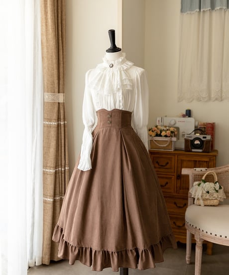 Forest Wardrobe 薄霧森林 コルセットスカート、ベスト、ブラウス [LO906]