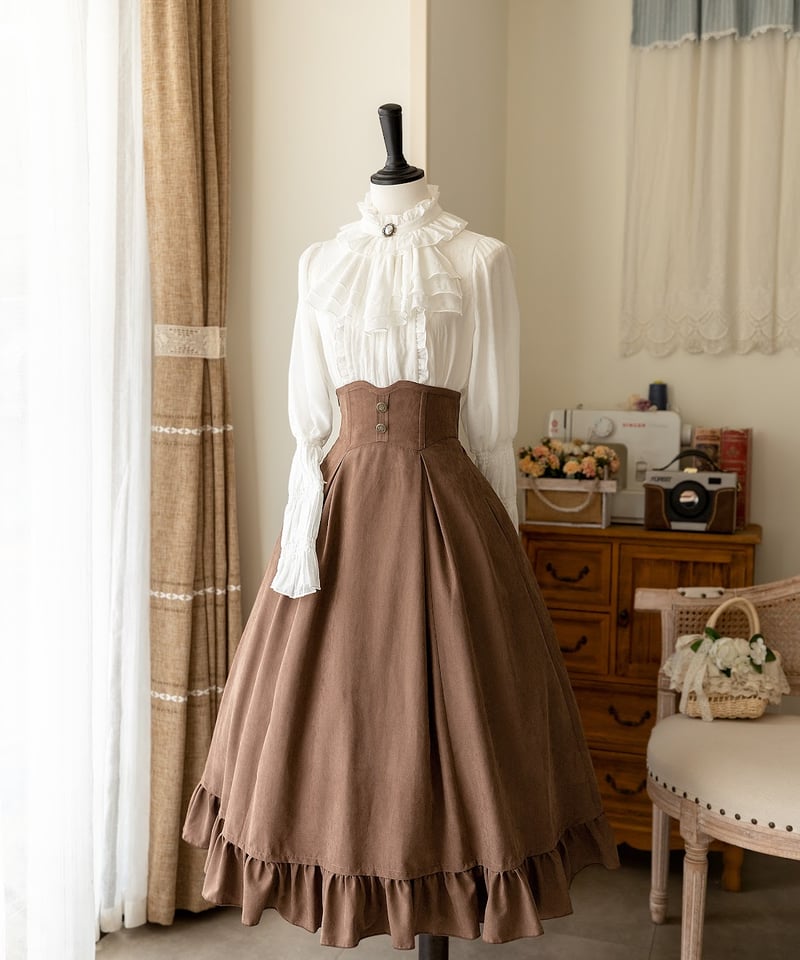 Forest Wardrobe 薄霧森林 コルセットスカート、ベスト、ブラウス