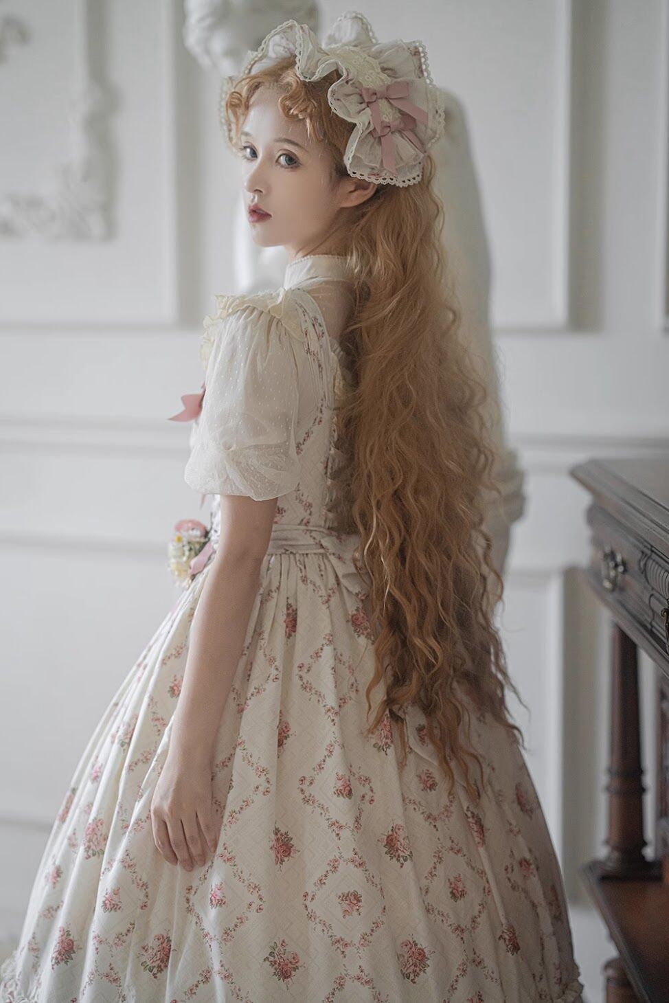 ローズトワレ ワンピース ゴスロリ ロリィタ 花柄 バラ ブラック