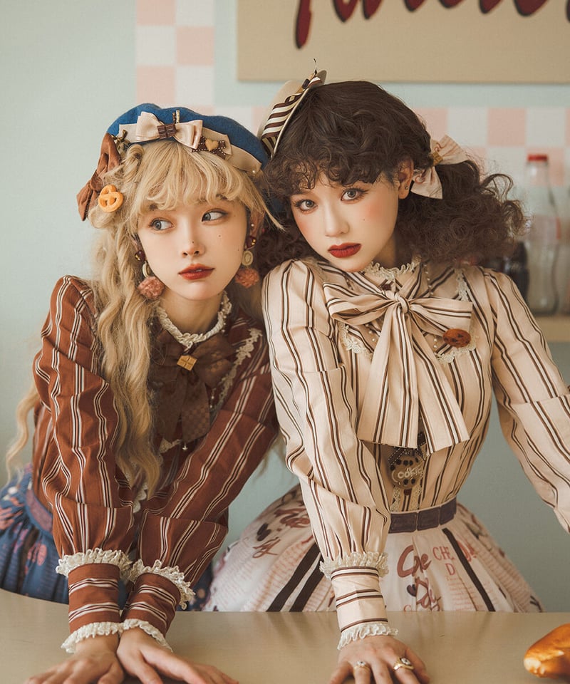 Miss Point チョコレートデイリー ロリィタ ストライプ ブラウス